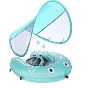 Mambobaby Compressible Folding Baby Self-Inflating Float with Sun Canopy